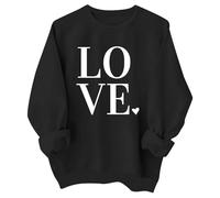 Pull FilleHoodies et Sweatshirts pour Filles - Commandes Saint-Valentin Graphiques Cœur - Manches Longues du Cou - Tenues Décontractées Saison