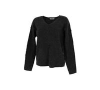 Pull en maille Col en V Manches longues Poignets côtelés gris Luna Gris S