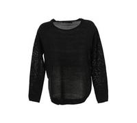 Pull en maille Col rond Manches longues noir Sofia Noir XL