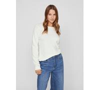 VILA Pull en Maille Col Rond White Alyssum S White Alyssum S