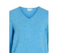 Vila Neck Knit Top Viril Noos Haut tricoté à col en V L/S, Bleu pâle, XS Femme