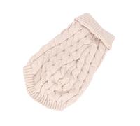 Pull Fin Tricoté pour Chien, Mode, Facile à Enfiler, Beige | Acrylique, pour Chiot ou Jeune Chien, Taille M 2, 5 à 3, 5kg, Promenade Dehors