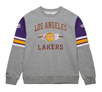 Pull Fleece 4.0 - MITCHELL & NESS - Los Angeles Lakers - Gris - Col arrondi - Coupe ajustée S