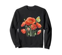 Pull Fleur Coquelicot Femme Floral Sweatshirt
