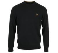Pull - FRED PERRY - Classic Crew Neck - Laine mérinos - Coton - Couleur Navy