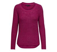 Pull fuchsia uni avec des manches longues et une coupe droite à col rond XXL