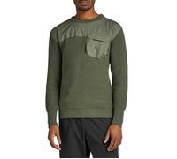 Pull - G-STAR - Army Knit - Col rond - Renforts poitrine et coudes - Vert M