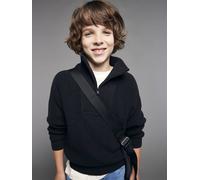 Pull garçon col camionneur anthracite 8A