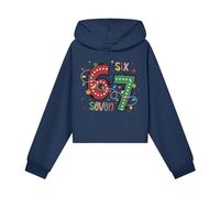 Pull GarçOn,Pull Enfant Garcon,Sweat à Capuche Court pour Filles, Pull imprimé Mignon, Sweat-Shirt décontracté pour Enfants, Veste à Capuche zippée Tendance pour Adolescentes (Navy, 4-5 Years)
