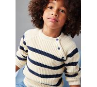Pull garçon rayé écru 8A
