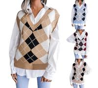 Pull Gilet Femme Oversize en Laine - sans Manches Col Rond, Maille Côtelée Épaisse, Style Débardeur Chic Gris Tourterelle, Veste d'Intérieur Chaud Hiver