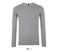 Pull Glory Homme Gris Chiné - L - SOL'S - Col roulé - Homme