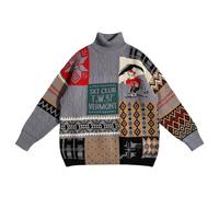 Pull Golf Homme Col Noir Rond Roi Marron Islandais Éclair Responsable Essentials Eclair Mariniere Du Pastel Gaufré Agneau Près Pomme Deux Coeur Visionnaire