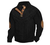 Pull graphique tendance pour homme - Décontracté - Hiver Y2K | Haut d'entraînement rétro à manches longues et col montant pour homme Tenues personnalisées Sweat à capuche mode vintage et