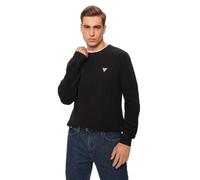 Guess Pull Homme M4BR30 Z3HM1 A996 JET BLACK – Coton, logo frontal – Noir Taille L