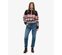 Superdry Intarsia Half Zip Sweater Multicolore XS Femme
