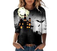 Pull Halloween Femme Pull Squelette Chic Et Original Chaud Femme Pas Cher Pull Hiver Sweat sans Capuche Femme Top Manche Longue Tee Shirt Halloween Femme Deguisement Halloween Femme Sexy