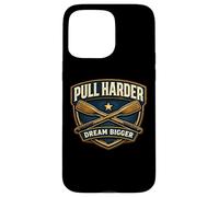 Pull Harder Dream Bigger Rowing Crew Slogan de l'équipe d'aviron Coque pour iPhone 15 Pro Max
