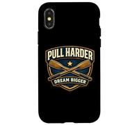 Pull Harder Dream Bigger Rowing Crew Slogan de l'équipe d'aviron Coque pour iPhone X/XS