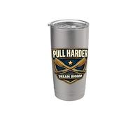 Pull Harder Dream Bigger Rowing Crew Slogan de l'équipe d'aviron Gobelet isotherme en acier inoxydable double paroi