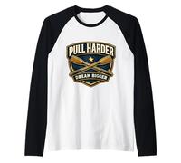 Pull Harder Dream Bigger Rowing Crew Slogan de l'équipe d'aviron Manche Raglan