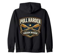 Pull Harder Dream Bigger Rowing Crew Slogan de l'équipe d'aviron Sweat à Capuche