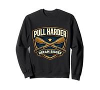 Pull Harder Dream Bigger Rowing Crew Slogan de l'équipe d'aviron Sweatshirt