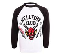Pull Heroes Inc Stranger Things Christmas Jumper Hellfire Club Blanc M