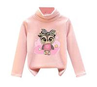 Pull Hiver Enfant Fille Chaud 1-7 Ans Pullover Blouse Fille Manche Longue Chic et Elegant Col Roulé a la Mode Pas Cher Dessin Animé Confortable Mignon Haut Sweater (5-6 Years)