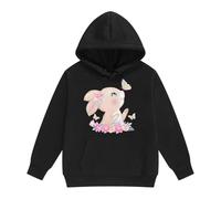 pull hiver enfant fille - Sweats à capuche et sweats pour filles jolis pulls imprimés lapin pour tout-petits vêtements d'extérieur décontractés veste polaire chaude pour l'automne et l'hiver
