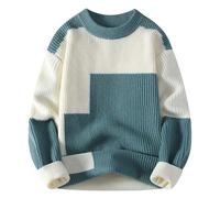 Pull Hiver,Pull Homme Hiver Chaud,Produit catégorie Men's Sweater Coat | Produit Titre Pull du Cou à Blocs de Couleurs pour Hommes - Tricot de Base idéal Automne et Hiver (Green, XL)