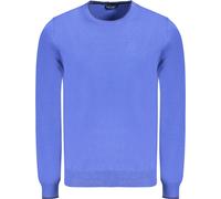 Pull homme bleu - détails contrastés & logo brodé, taille : S Couleur : Blu