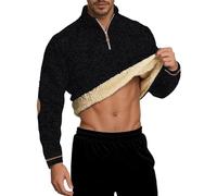 Pull Homme Chaud Hiver, Veste Sweat-Shirt ZippéE éPaisse Cardigan éLéGant à Col Montant pour Tenue DéContractéE Homme Confortable Quotidien Loisir