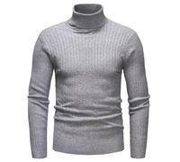 Pull Homme Col Roulé Pull de Marque, Chaud Coupe Slim Pullover Doublure Polaire en Peluche Coton Décontracté À Manches Longues en Maille Fine Haut Accueil Mi Saison