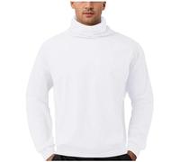 Pull Homme Col Roulé Pull en Velours CôTelé, Pullover pour Homme Automne Hiver en Maille Fine Oversize Doux Confortable Manches Longues Chaud Thermique DéContracté Quotidien ExtéRieur IntéRieur