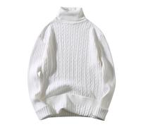 Pull Homme Col Roulé Pull Hiver Chaud, Pullover Coupe Slim Pulls en Maille Fine sous-Vêtements À Col Roulé en Coton Décontracté Sweater De Base pour Men Activités Mi Saison