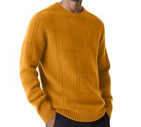 Pull Homme Col V - en Tricot Ample À Manches Longues pour Style Décontracté Et Tendance Idéal pour L'Automne Et l'hiver (Bronze XXL)