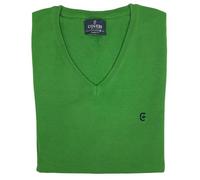Pull Homme Col V Pull Bout Couleur Unie Élégant Classique 100% Coton, vert, XL