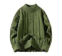 Pull Homme Coton Tricoté Col Rond Et Manches Longues, Sweatshirt en Maille Fine Casual Pullover Coupe Sweat Pulls Respirant T-Shirt Couleur Unie Slim Fit Pull-Over Chemise Chandails Automne Et Hiver