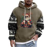 Pull Homme De Noel Pull Noel Pere Humour Sweat Capuche, Pulls Homme Automne Et Hiver Nouveau Sweats À Capuche Hoodie Léger Et Décontracté À Manches Longues Motif De Drôle Rigolo
