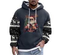 Pull Homme De Noel Pull Noel Pere Humour Sweat Capuche, Pulls Homme Automne Et Hiver Nouveau Sweats À Capuche Hoodie Léger Et Décontracté À Manches Longues Motif De Drôle Rigolo