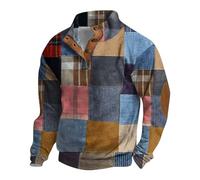 Pull Homme en Tricoté 1/4 Zip Pullover Sweater, Pull d'hiver Doux et Confortable pour Homme Pulls pour Homme avec Col Montant et Fermeture à Glissière Top Mode