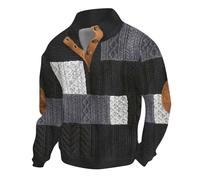 Pull Homme en Tricoté 1/4 Zip Pullover Sweater, Pull d'hiver Doux et Confortable pour Homme Pulls pour Homme avec Col Montant et Fermeture à Glissière Top Mode