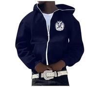 Pull Homme Hiver Homme Quotidien Mode Tendance Décontractée Veste Manteau Pour Toutes Les Occasions, Marine, L