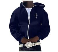Pull Homme Hiver Homme Quotidien Mode Tendance Décontractée Veste Manteau Pour Toutes Les Occasions, Marine, L