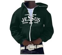Pull Homme Hiver Homme Quotidien Mode Tendance Décontractée Veste Manteau Pour Toutes Les Occasions, Vert foncé., XL
