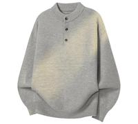 Pull Homme Hiver,Pull Hiver Homme Chaud 4XL,Pull en Tricot épais surdimensionné à col Rond-Sweater Coat Masculin pour Automne et Hiver Confort Quotidien et Mode éthique (Grey, XXXL)