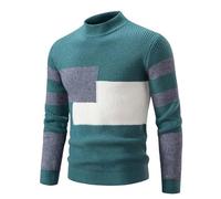Pull Homme Long, Sweater Homme High Neck, Sweatshirts Tricot Automne Et Hiver À Col Rond Slim Fit Chandail Manches Longues Simple Classique Loisirs Et Mode Sweat Pull Chaude Lâche Décontracté