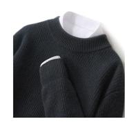 Pull Homme Manches Longues Automne Et Hiver Pull en Pure Laine for Hommes Demi Col Roulé Couleur Unie Affaires Lâche Loisirs Épaissi Cachemire Tricoté Chemise De Fond