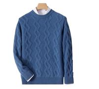 Pull Homme Manches Longues Pull à Col Rond for Hommes Épaissi en Pure Laine Jacquard Lâche Loisirs Couleur Unie Automne Et Hiver Nouveau Cachemire Tricoté
